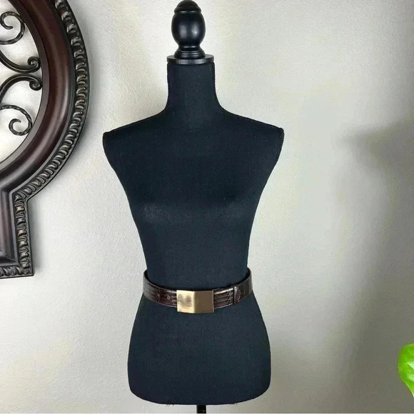 ESCADA Vintage Designer Women’s Brown Leather Brushed Metal Buckle main image 12